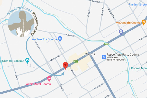 Sapphire Coast Physiotherapy Cooma Map