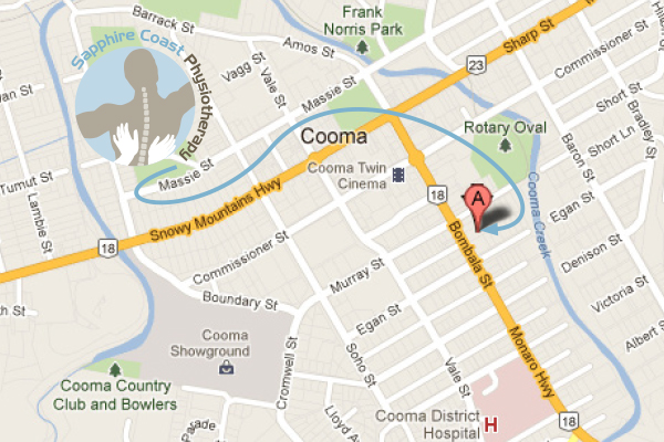 Sapphire Coast Physiotherapy Cooma Map